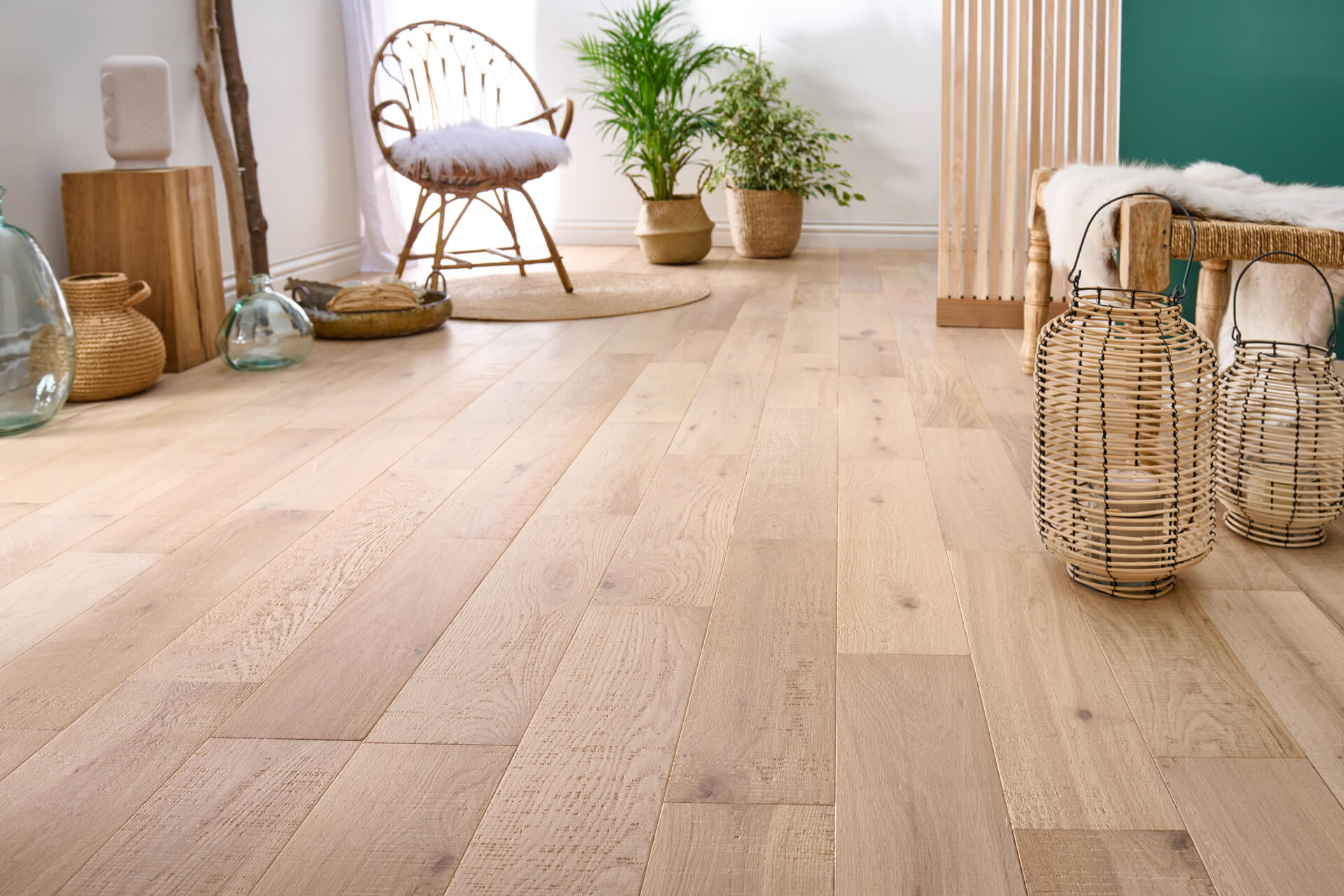 Parquet massif en chêne naturel