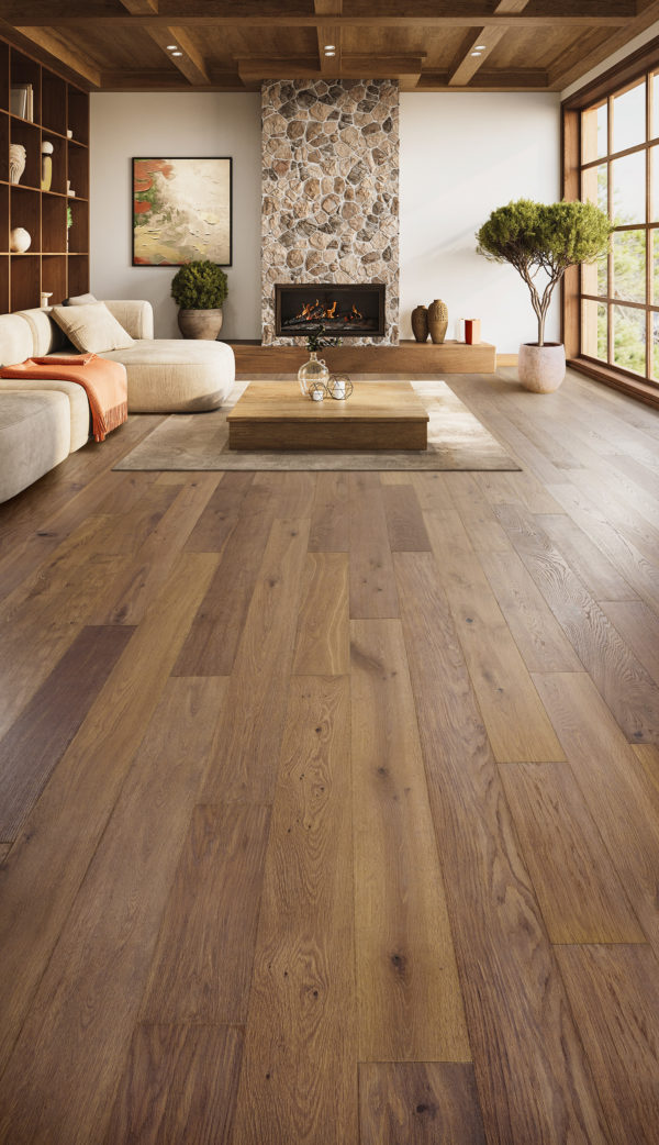 Parquet contrecollé chêne rustique