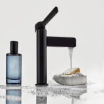 Mitigeur lavabo axis noir epoxy avec vidage clic clac noir