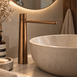 Mitigeur lavabo haut dédal or rose brossé