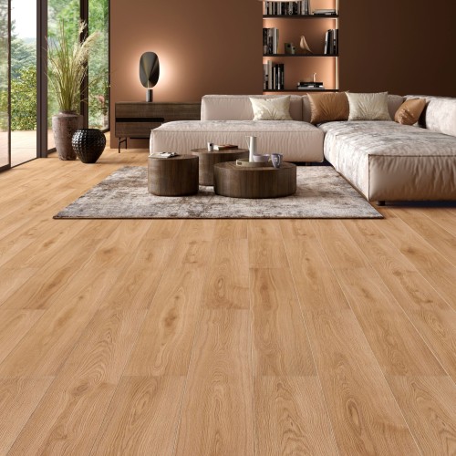 Sol stratifié allure chêne Tanger 214x1286x10mm