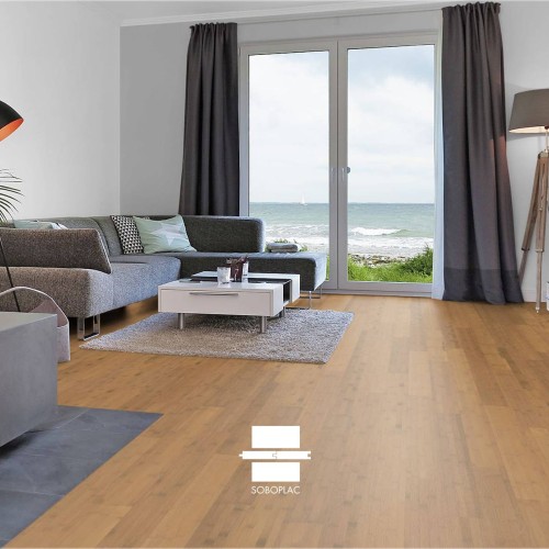 Parquet massif Exotique Bambou Ambré Verni 96x15x960mm