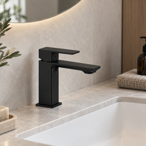 Mitigeur Lavabo Cubo noir
