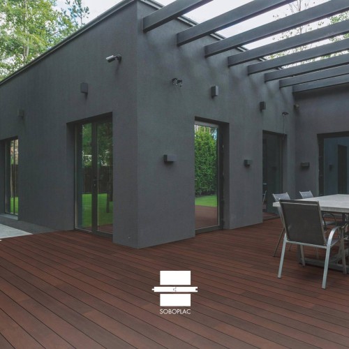 LAMES DE TERRASSE MERBAU MELYWOOD MASSIF 145x21x2400-3600mm