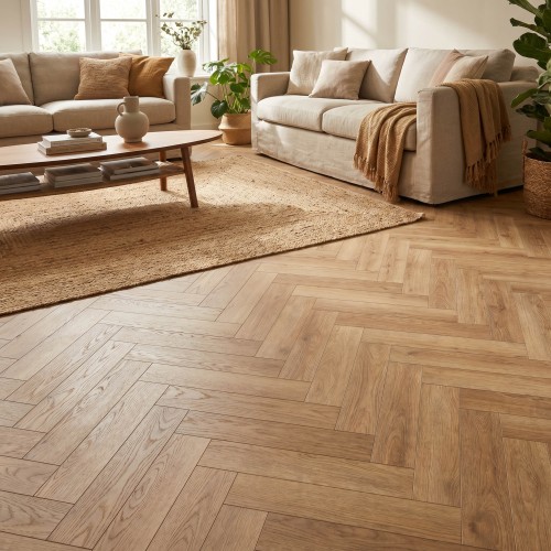 Sol stratifié Solid+ chêne Santal Bâton rompu 140x644x12mm