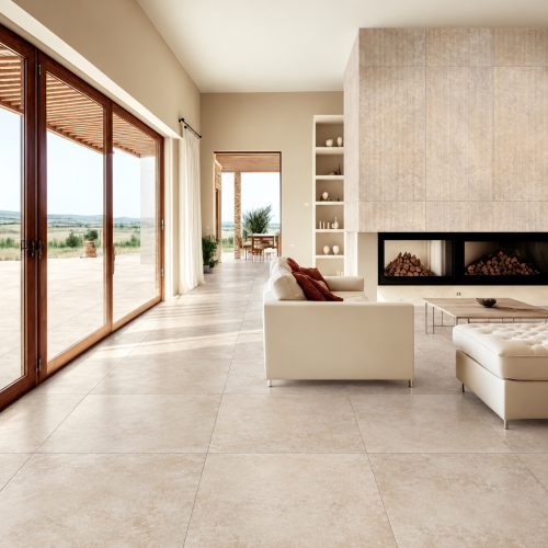 Carrelage Realstone Travertino Cross beige 60x60cm