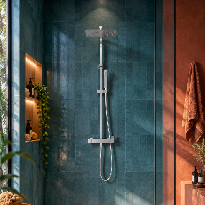 Colonne de douche Cubo chrome