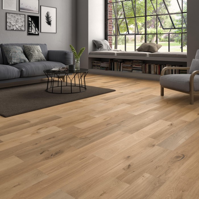 PARQUET CHENE MARFIL BROSSÉ VERNI MAT 120X15X400-2200mm