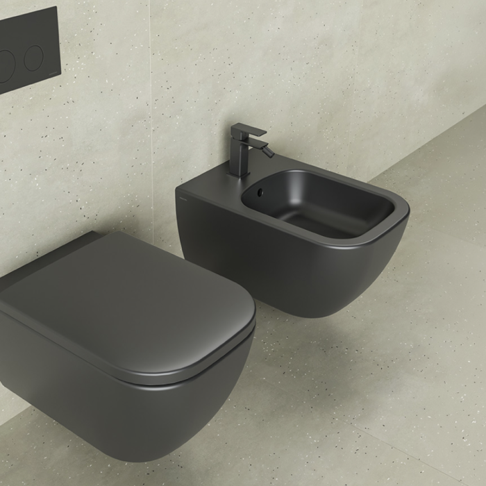 Wc suspendu quarc noir mat
