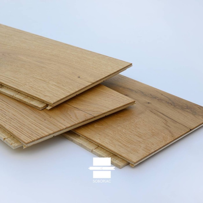 parquet contrecollé chêne verni, parquet Soboplac PPR409, parquet chêne verni promotion, parquet contrecollé intérieur, sol bois verni durable, parquet salon chêne verni, parquet haute performance, parquet moderne