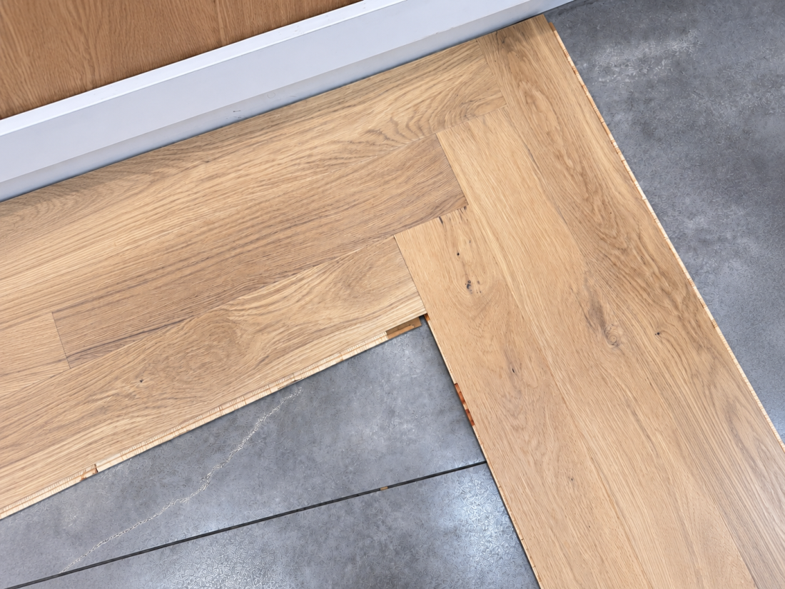 parquet contrecollé bâton rompu oxy aspect bois brut déclassé 14x130X725